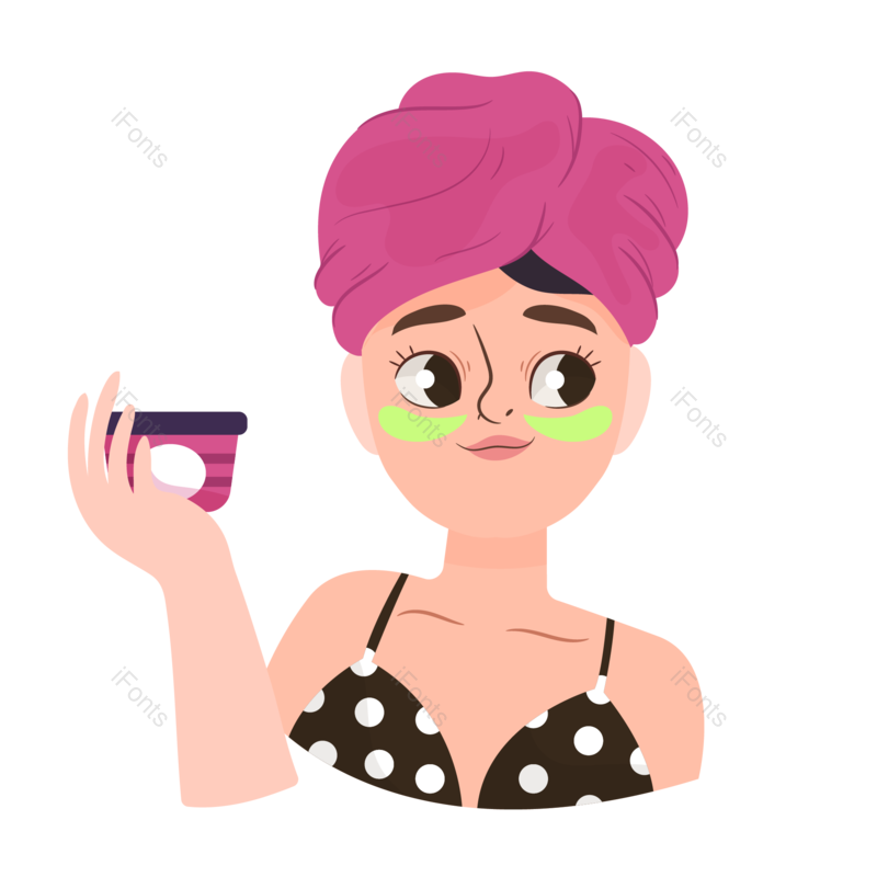 护理图片,化妆品元素,美妆PNG,女孩免抠素材